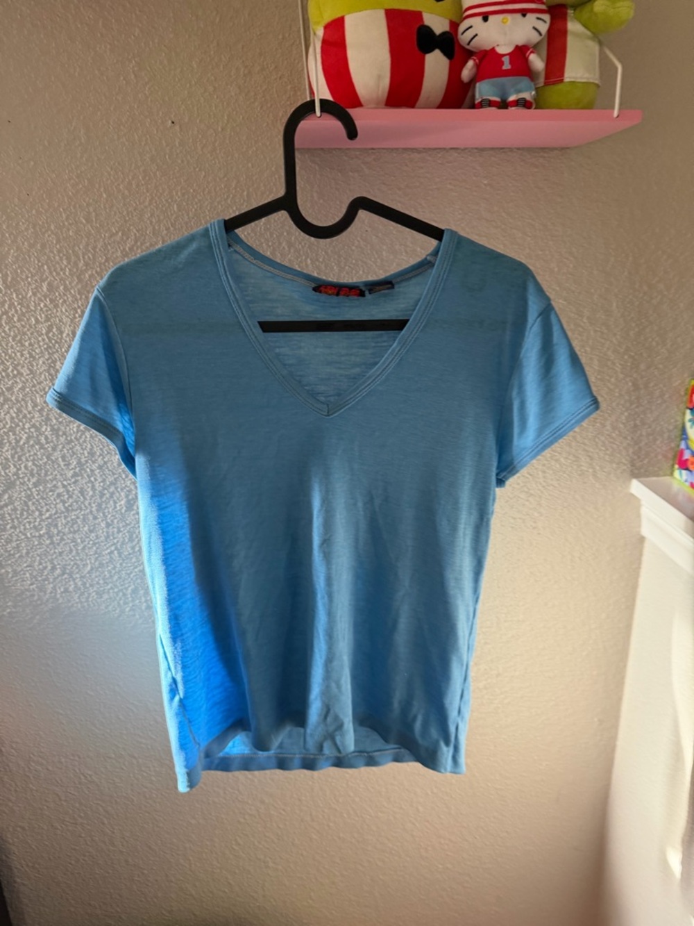 Vintage Size Large Blue V Neck Gotham Shirt